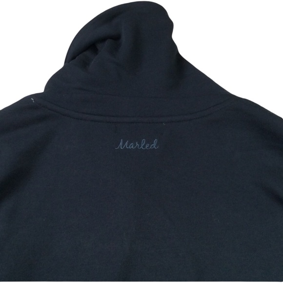 Marled French Terry Shawl Collar Pullover Size L - Picture 5 of 11